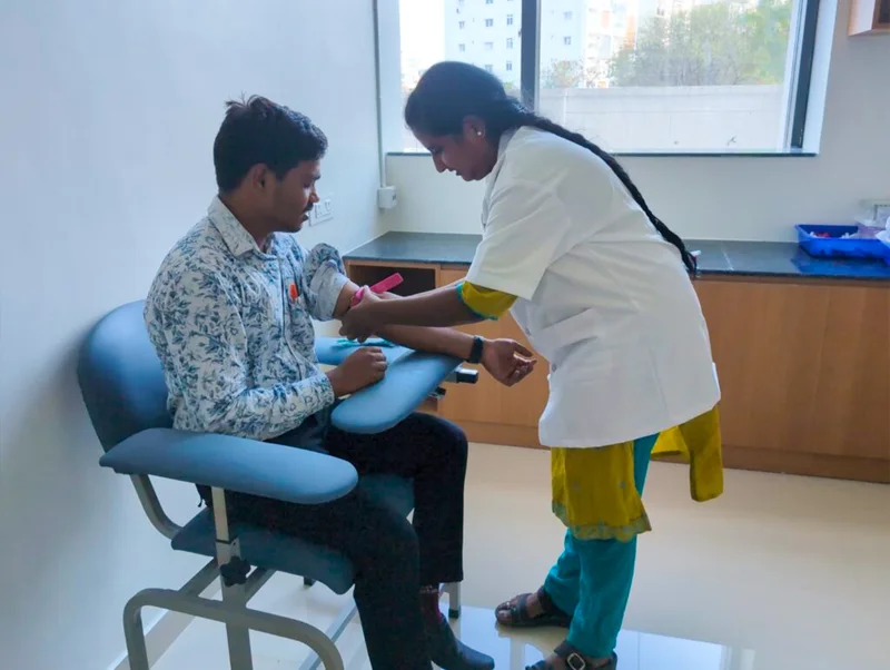 Sample collection at Prachin Global Hospitals